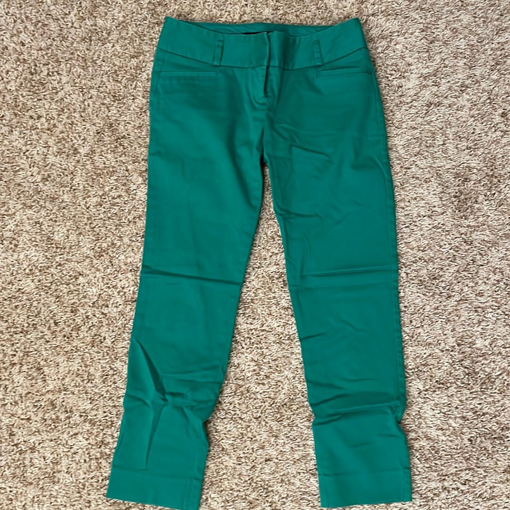 The Limited green pants. Size 0